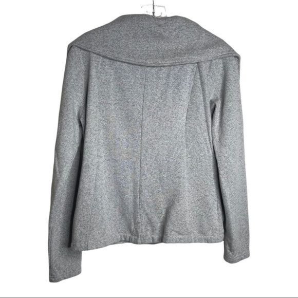 Element Long Sleeve Gray Knit Double Breasted Pea Coat Size Medium - Picture 3 of 8